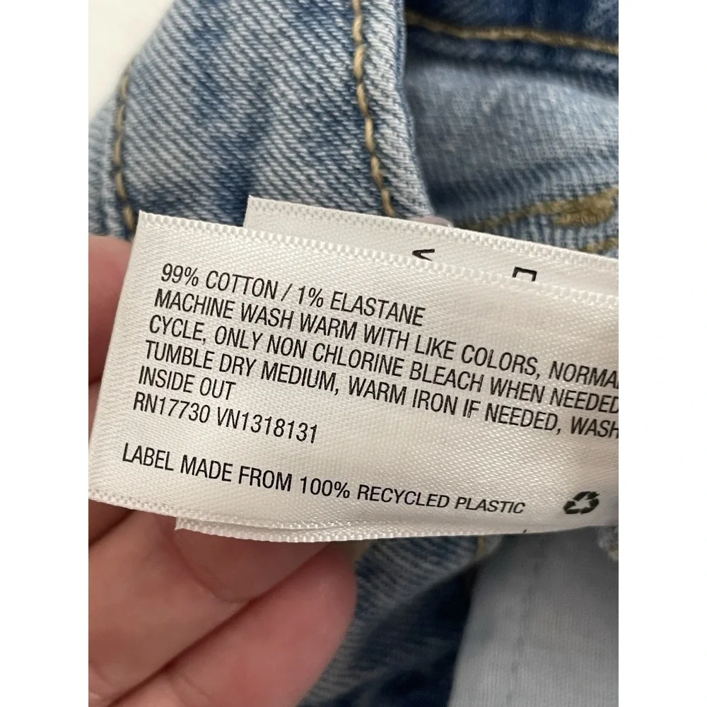a new day barrel jeans blue denim cropped Women's Size 6 28R Soft Stretch FP - Picture 12 of 16